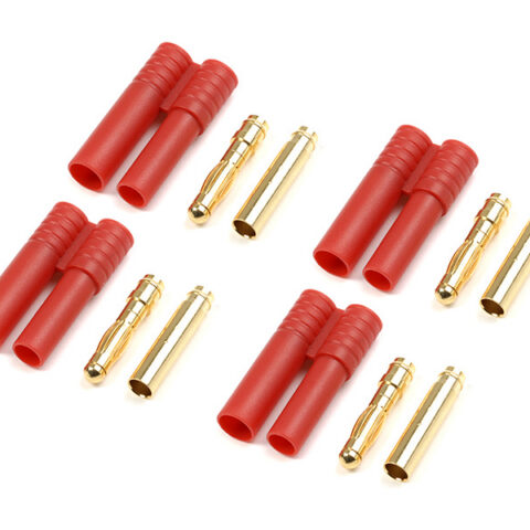 Pozlátený konektor 4,0 mm plastové puzdro (4)