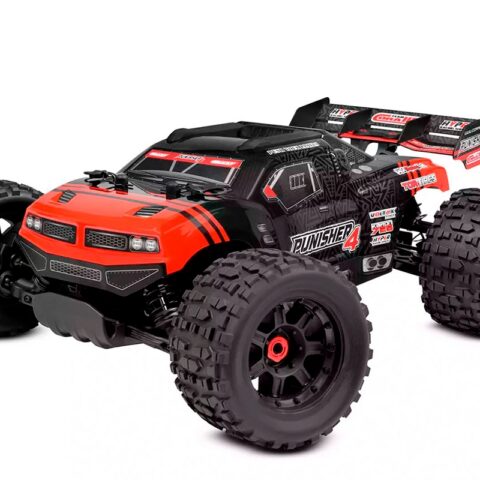 PUNISHER-4 - Monster Truck 4WD 3-4S - RTR - červená